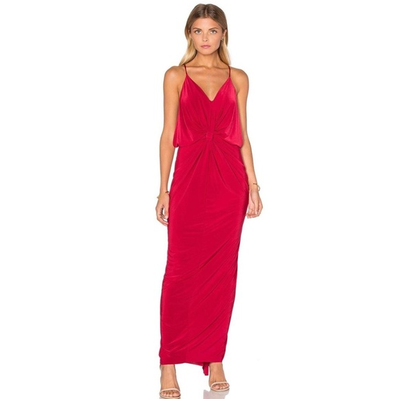 MISA Los Angeles Maxi Domino Red Dress Size Small - Picture 1 of 10